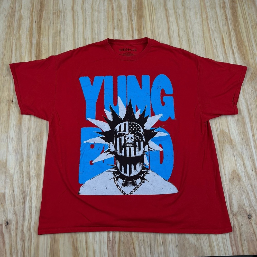 Yungblud Life On Mars Tour T-Shirt Men's 2XL Red‎ Graphic Spellout 2022